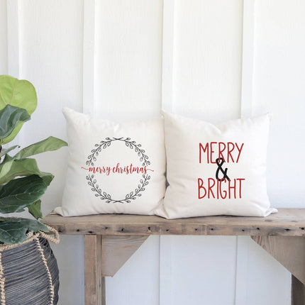 Merry & Bright - Square Canvas Pillow
