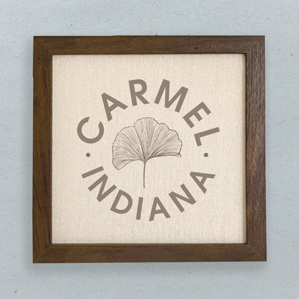 Ginkgo Leaf City State - Custom Framed Sign