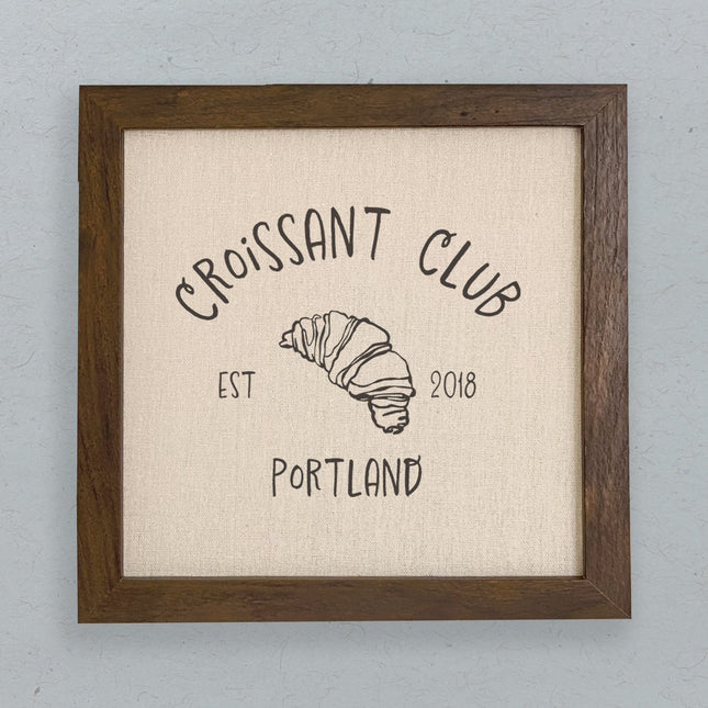 Croissant Club - Custom Framed Sign
