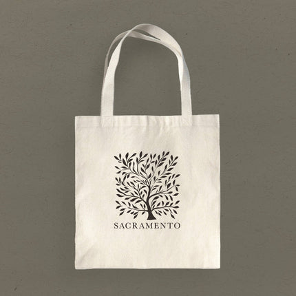 Tree with City - Custom Canvas Tote Bag