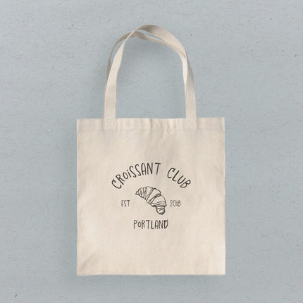 Croissant Club - Custom Canvas Tote Bag