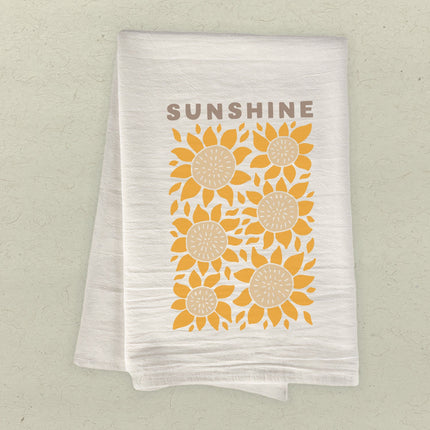 Sunflower Poster - Cotton Tea Towel