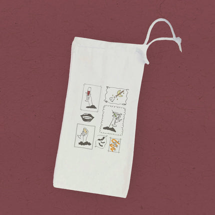 Ghouls Stamps - Halloween Canvas Wine Bag