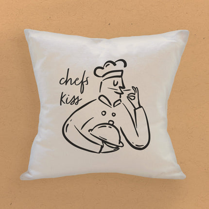 Chef's Kiss - Square Canvas Pillow