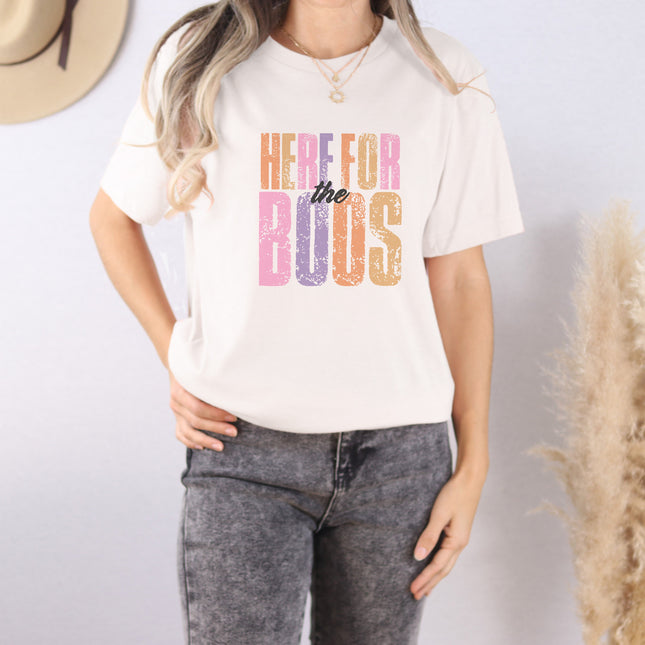 Here for the Boos - Halloween T-Shirt