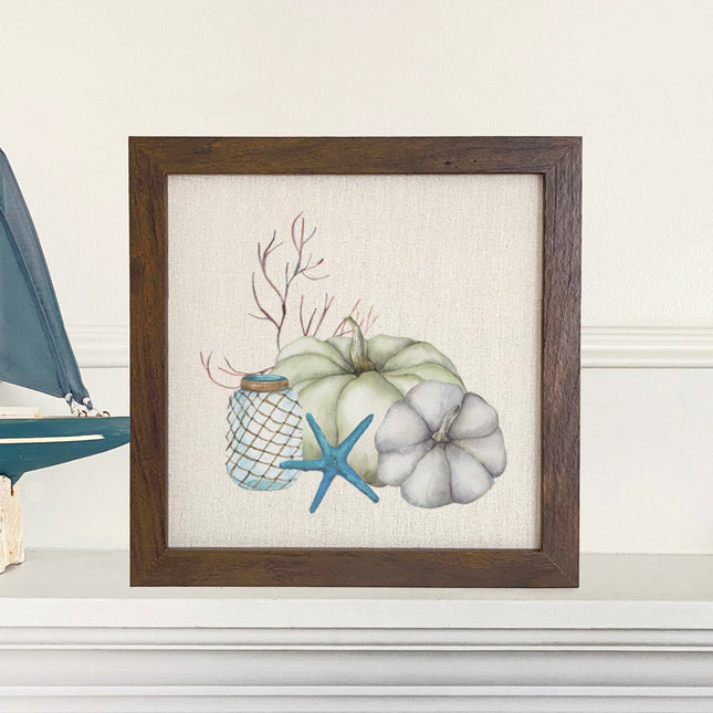 Coastal Pumpkins - Customizable Framed Sign