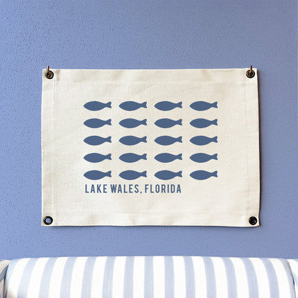 Fish City/State - Custom Canvas Wall Hanging