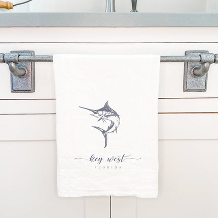Marlin w/ City, State - Custom Cotton Tea Towel