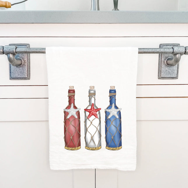Patriotic Bottles - Cotton Tea Towel