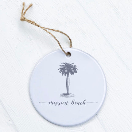 Palm Tree w/ City - Custom Ornament