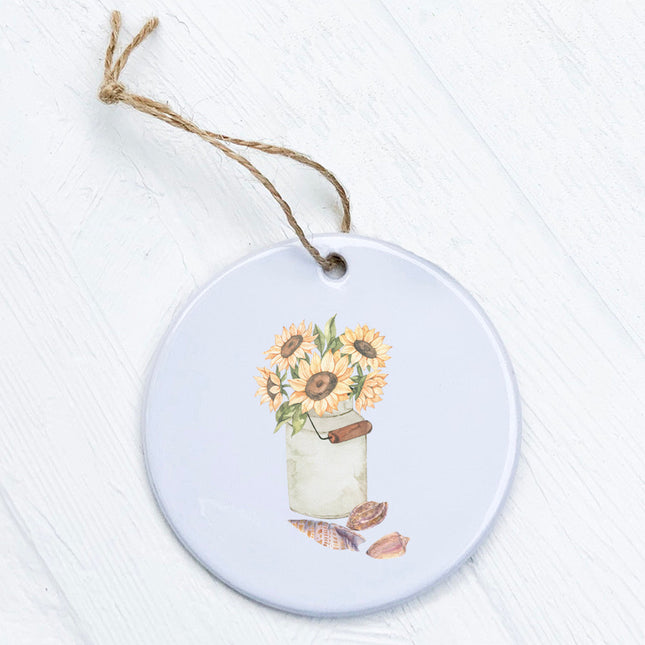 Sunflowers and Seashells - Ornament