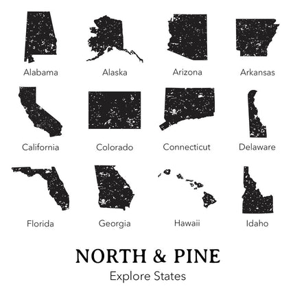 Explore State w/ City, State - Custom Duo-Tone T-Shirt