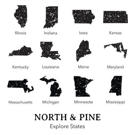 Explore State w/ City, State - Custom Duo-Tone T-Shirt