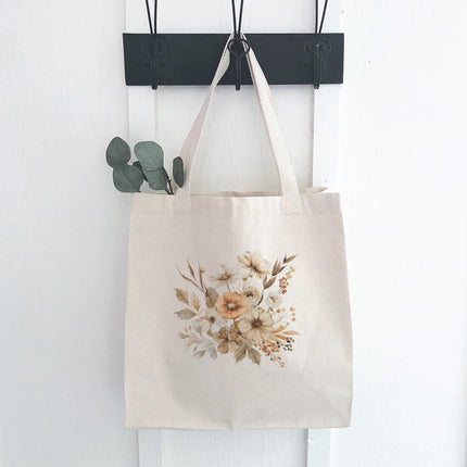Fall Flowers - Customizable Canvas Tote Bag