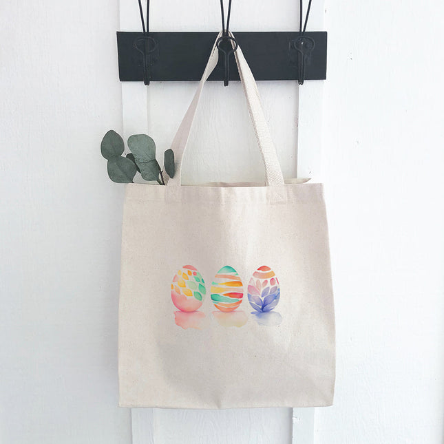 Watercolor Easter Eggs - Warm - Canvas Tote Bag