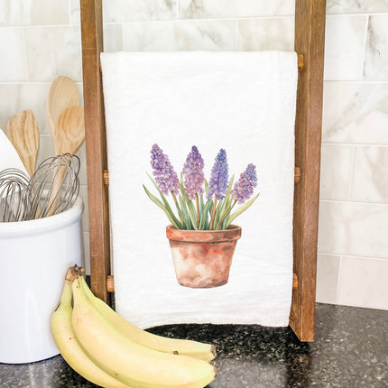 Potted Hyacinths - Spring Cotton Tea Towel