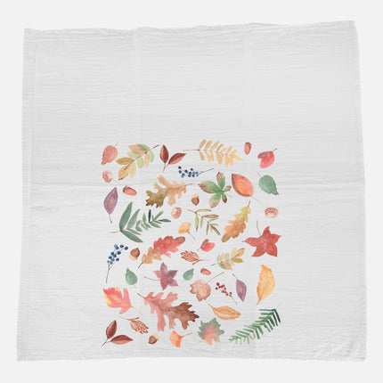 Fall Leaves Pattern - Cotton Tea Towel