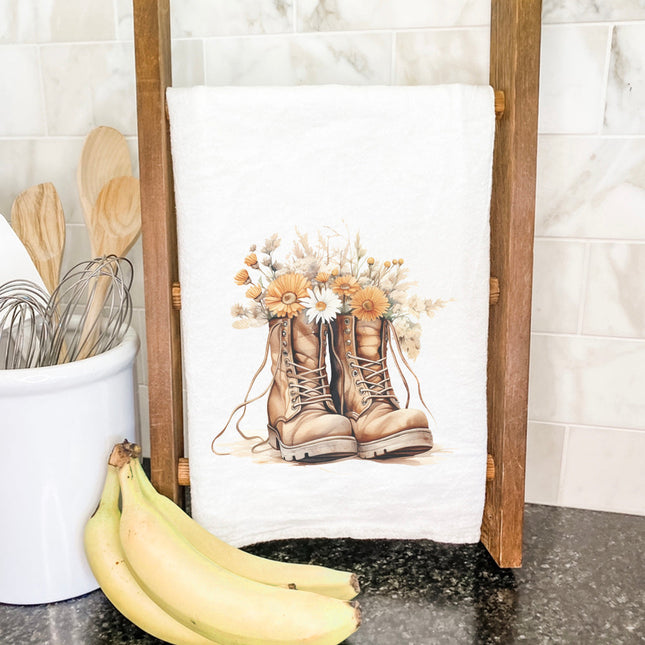 Wildflower Boots - Cotton Tea Towel