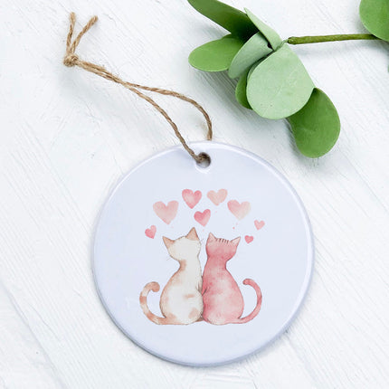 Valentine Cats - Valentine's Day Ornament