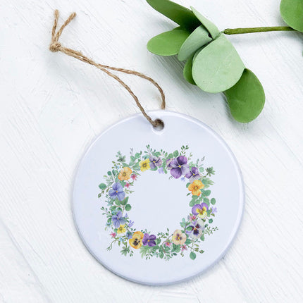 Spring Pansy Wreath - Spring Ornament