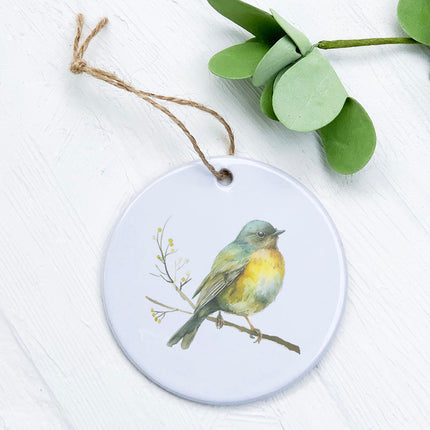 Watercolor Spring Bird - Spring Ornament