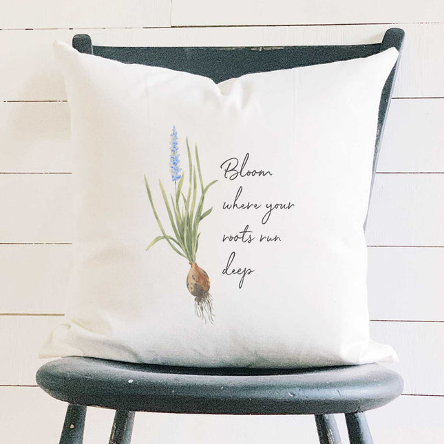 Bloom Where Your Roots - Square Canvas Pillow