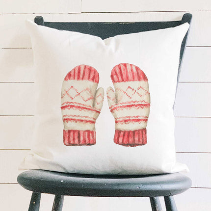 Woolen Mittens - Customizable Square Canvas Pillow