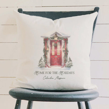 Home for the Holidays - Custom Square Canvas Pillow