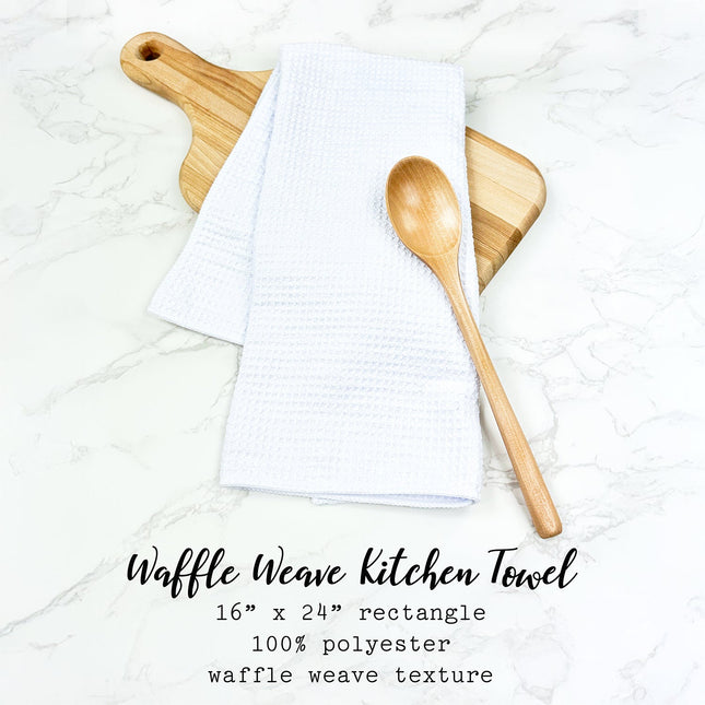 Indigo Floral - Custom Waffle Weave Towel