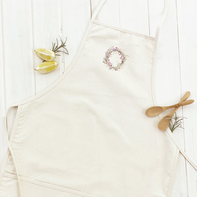 Purple Spring Wreath - Women's Apron