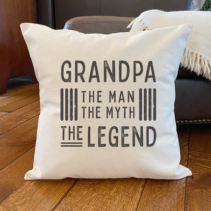 Grandpa The Legend - Father's Day Square Canvas Pillow