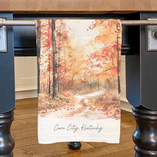 Fall Hike - Custom Cotton Tea Towel