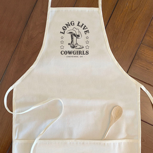 Long Live Cowgirls w/ City, State - Custom Women's Apron