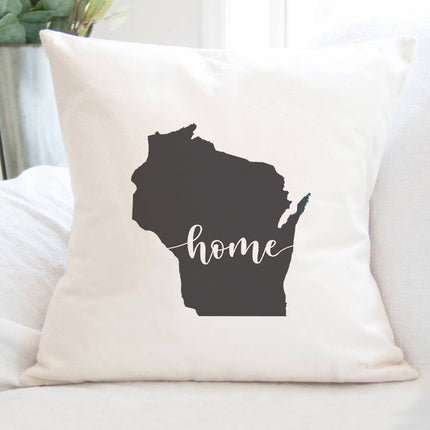 State Art (Home) - Custom Square Canvas Pillow