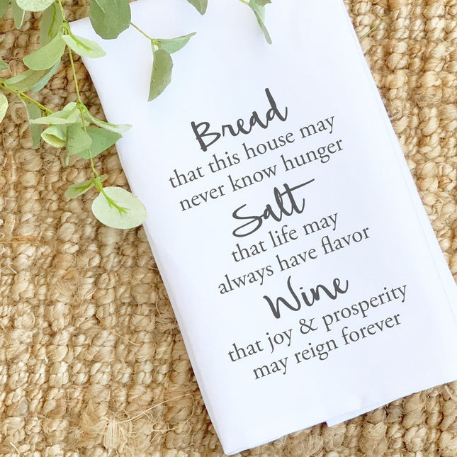 Bread, Salt, Wine - Cotton Tea Towel