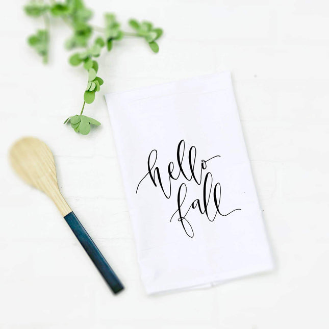 Hello Fall - Cotton Tea Towel