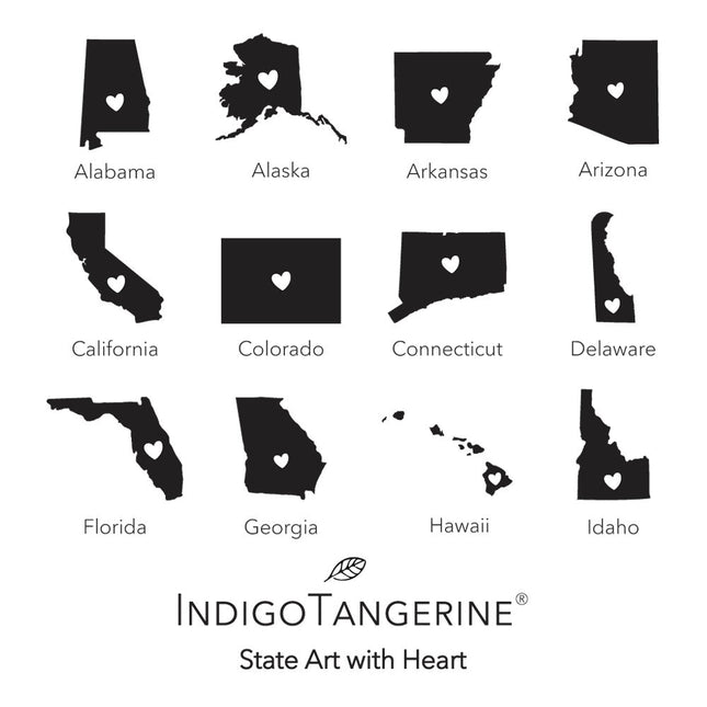 State w/ Heart - Custom Ornament