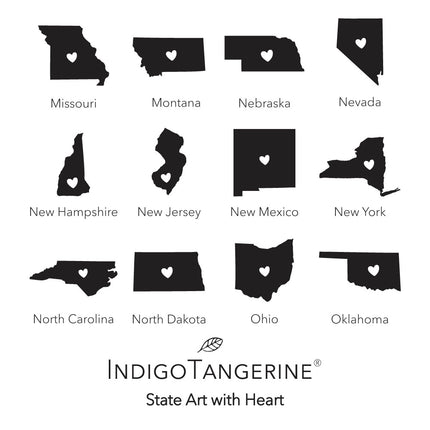 State w/ Heart - Custom Ornament