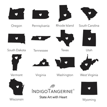 State w/ Heart - Custom Ornament