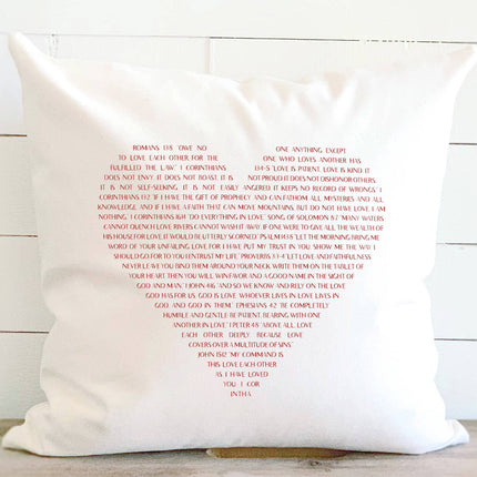 Heart Verses - Square Canvas Pillow
