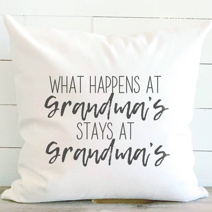 What Happens at Grandma's - Square Canvas Pillow