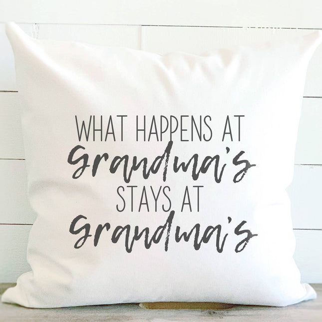 What Happens at Grandma's - Square Canvas Pillow