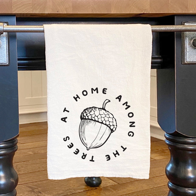 At Home Amoung Trees Acorn - Cotton Tea Towel