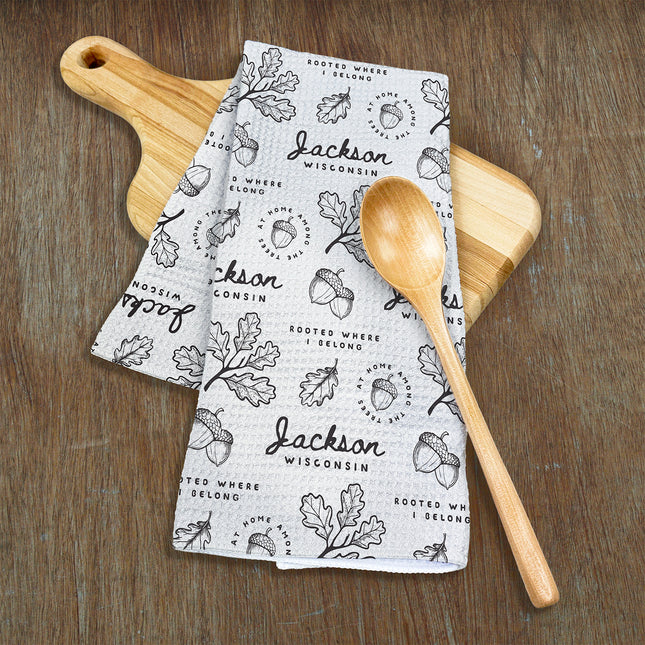 At Home Amoung Trees - Custom Waffle Weave Towel