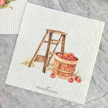 Apples on a Branch, Picked Apples - 2pk Swedish Dish Cloth