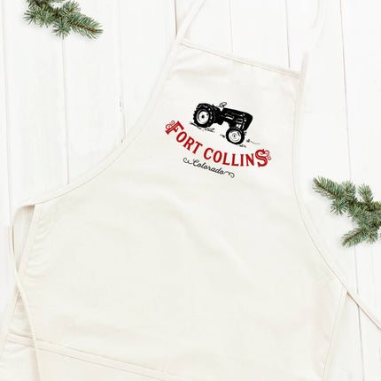 Vintage Icon (Tractor) City/State - Custom Women's Apron