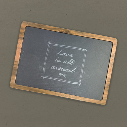 Love is All Around - Slate Serving Board