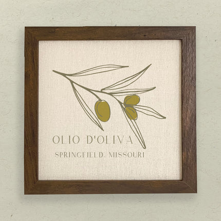 Olio d'Oliva City State - Custom Framed Sign