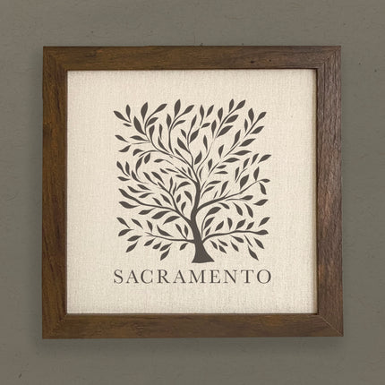 Tree with City - Custom Framed Sign