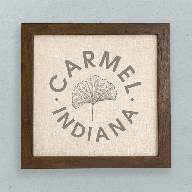 Ginkgo Leaf City State - Custom Framed Sign